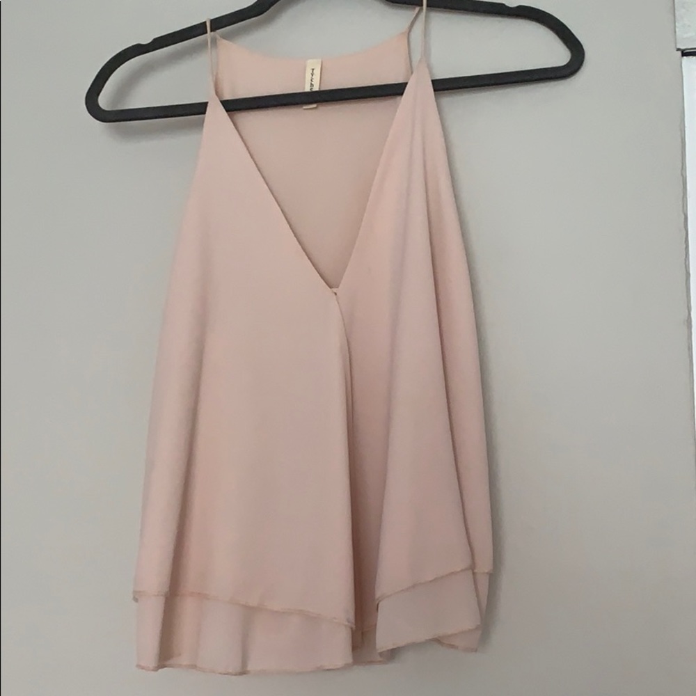 Pink top.